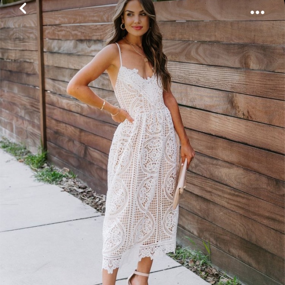 Kennedy crochet midi dress